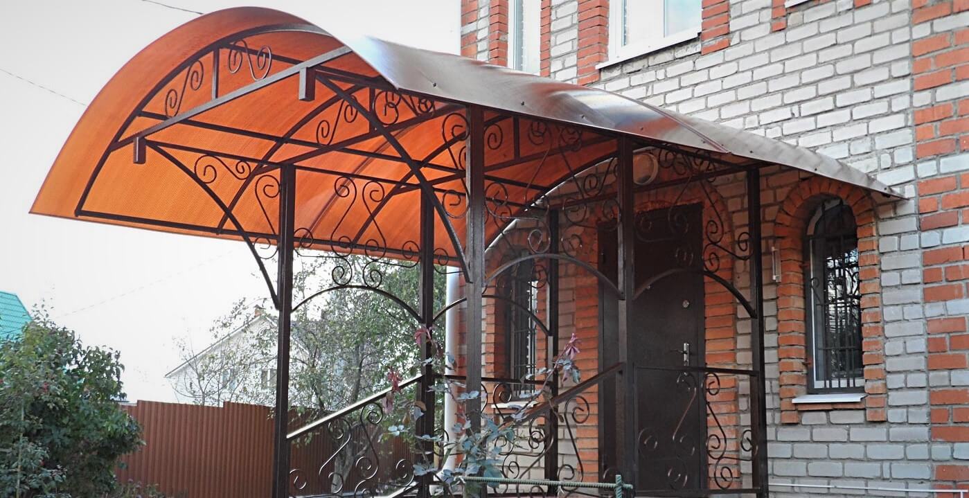 метлаллический козырек