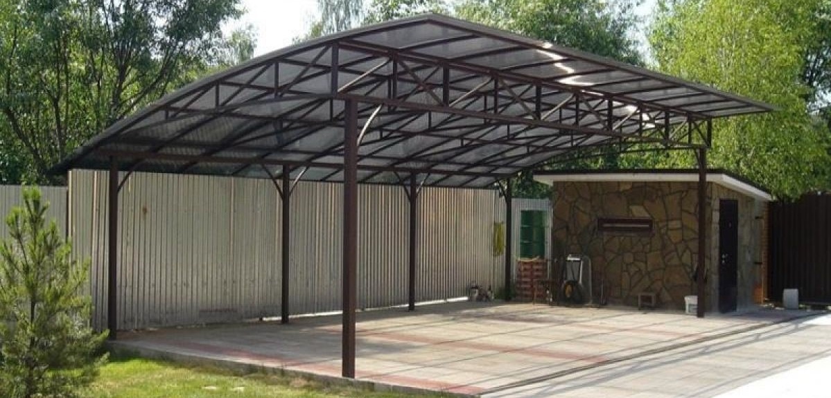 Навес из профтрубы