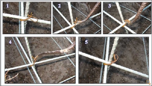 пример вязки арматуры крючком